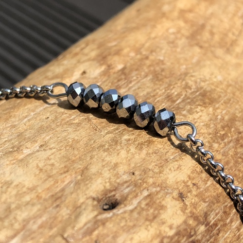 Bracelet cristal gris