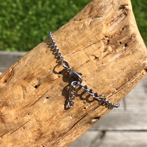 Bracelet simple cristal bicolore gris et noir