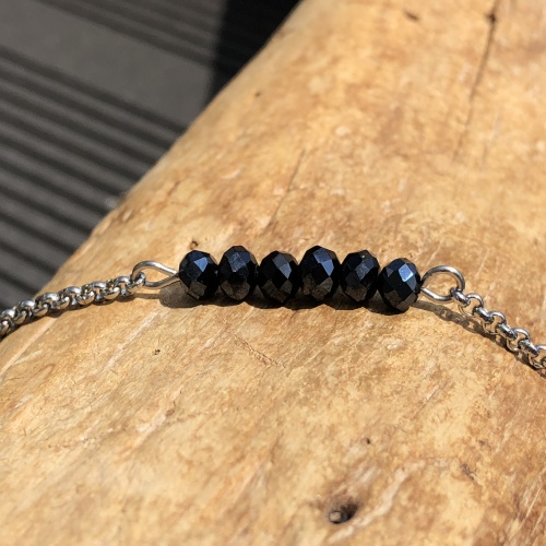 Bracelet simple cristal Noir
