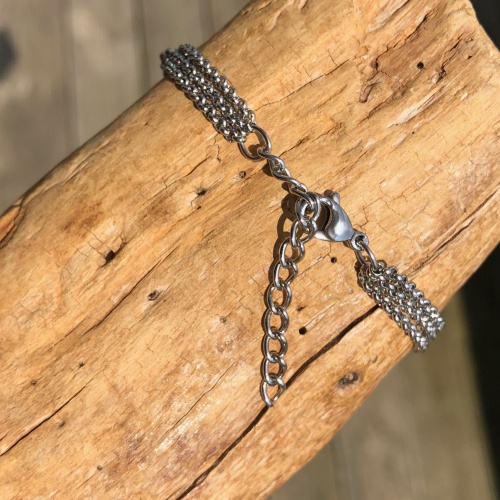 Bracelet triple cristal bleu
